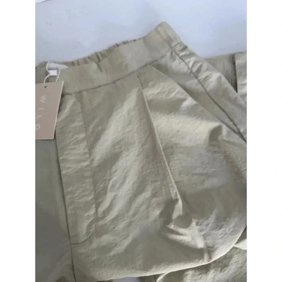 NWT Wilo Anthropologie Wide Leg High Rise Cargo Pants - Small - Beige Sand - Picture 7 of 13